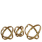 Noss Metal Round Abstract Sculpture (Set of 3)