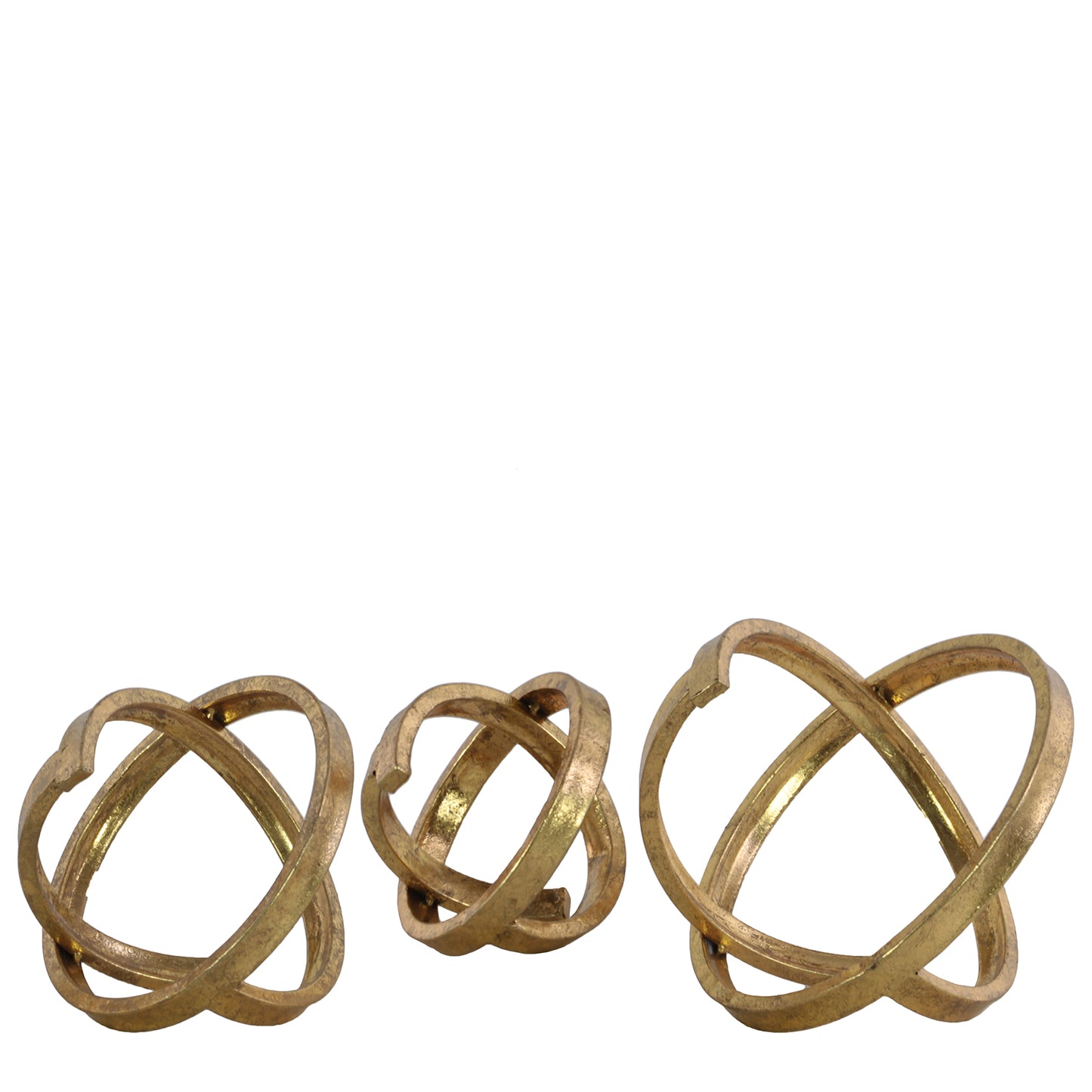 Noss Metal Round Abstract Sculpture (Set of 3)