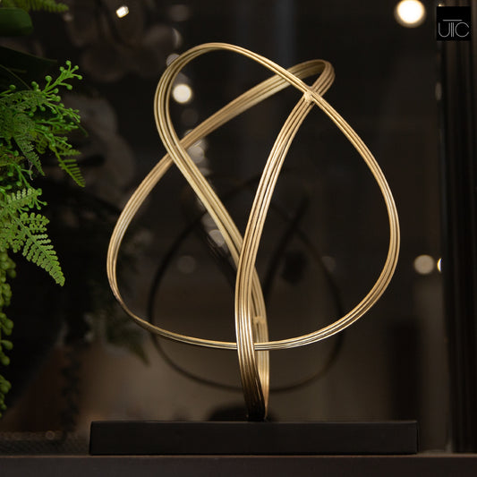 Metal Ornament Table Decor Metallic Finish Gold