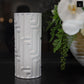 Ceramic Round Vase Matte Finish White-11.25"H -227