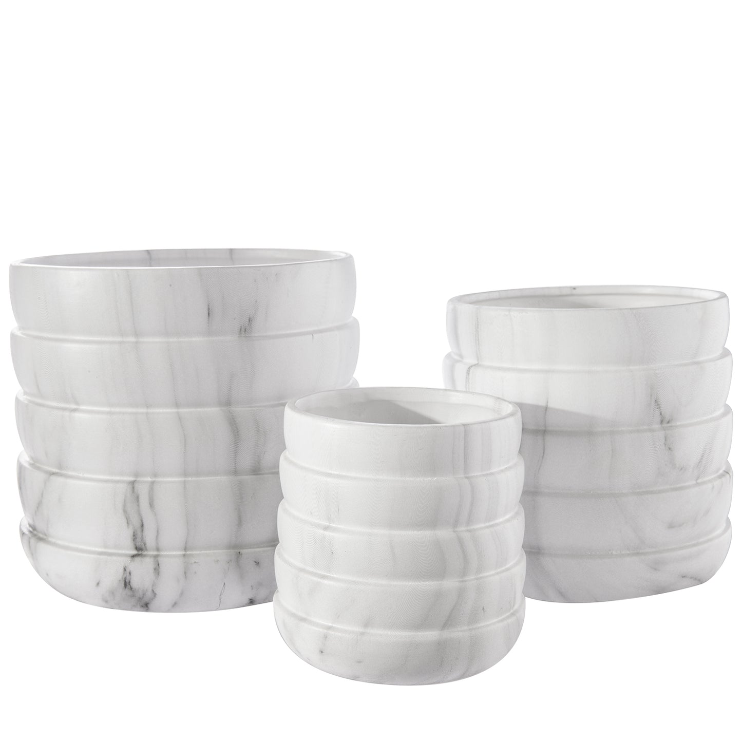 Celine Ceramic Round Planter Set (Set of 3)