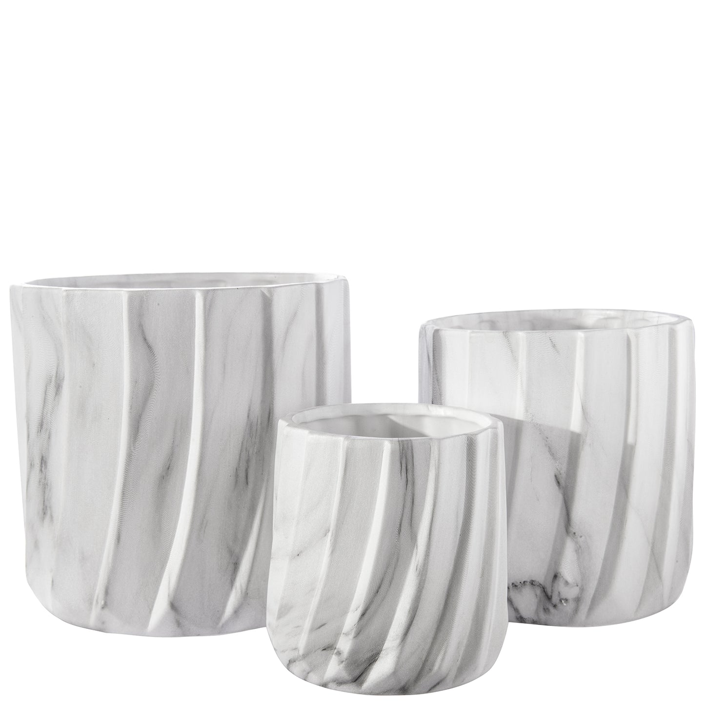 Thalia Ceramic Round Planter Set (Set of 3)