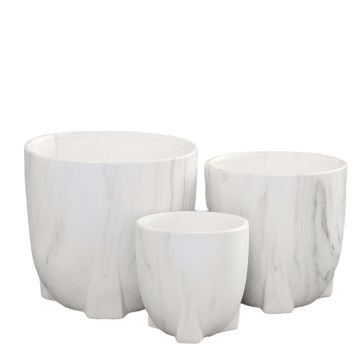 Myora Marble Tripod Planter Set (Set of 3)
