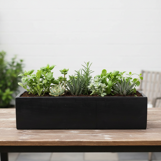 Vienne Rectangular Cement Pot