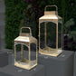 Feylan Gold Iron Glass Lanterns (Set of 2)