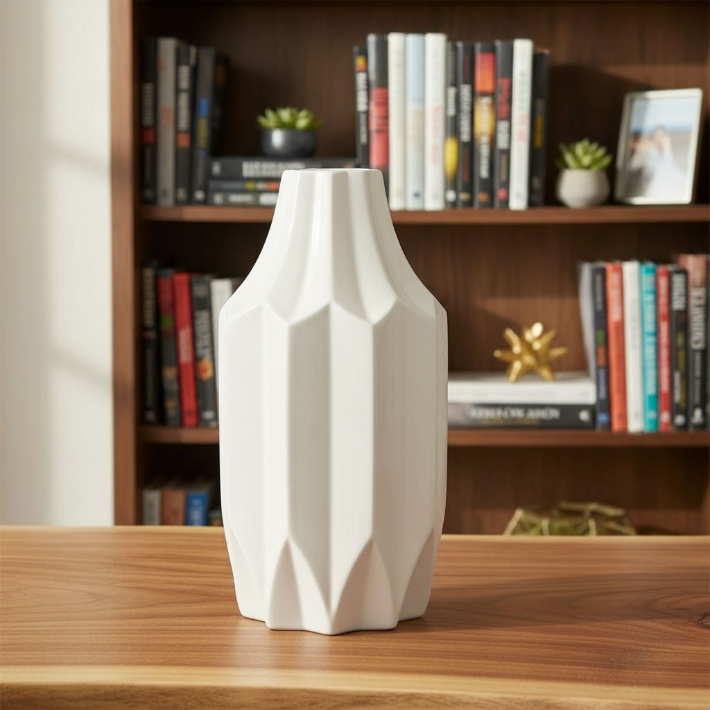 Roxy Modern Geometric Ceramic Vase