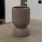 Feya Sculpted Stoneware Pot with Pedestal Base