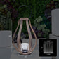 Malen Bellied Wood Lantern With Ring Handle