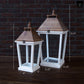 Avenlee White Wood Lanterns (Set of 2)