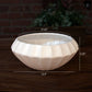 Arwyn White Ceramic Ripped Round Pot