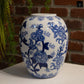 Ceramic Chinoiserie Ginger/Temple Jar Gloss Finish Blue&White-10.00"H -60