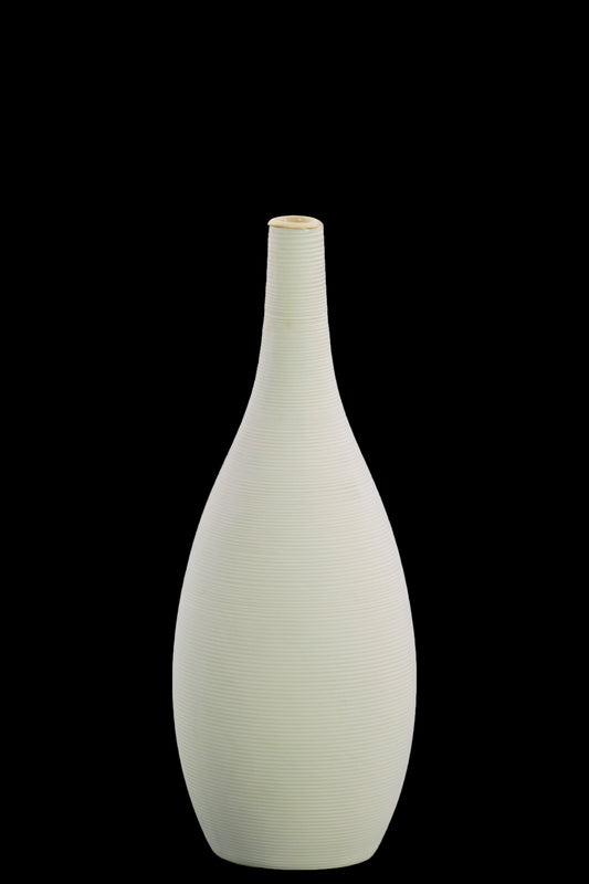 Ceramic Vase Combed Coated Finish