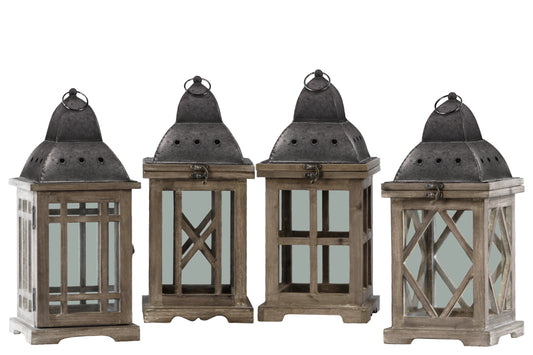 Wood Lantern Stained Wood Finish