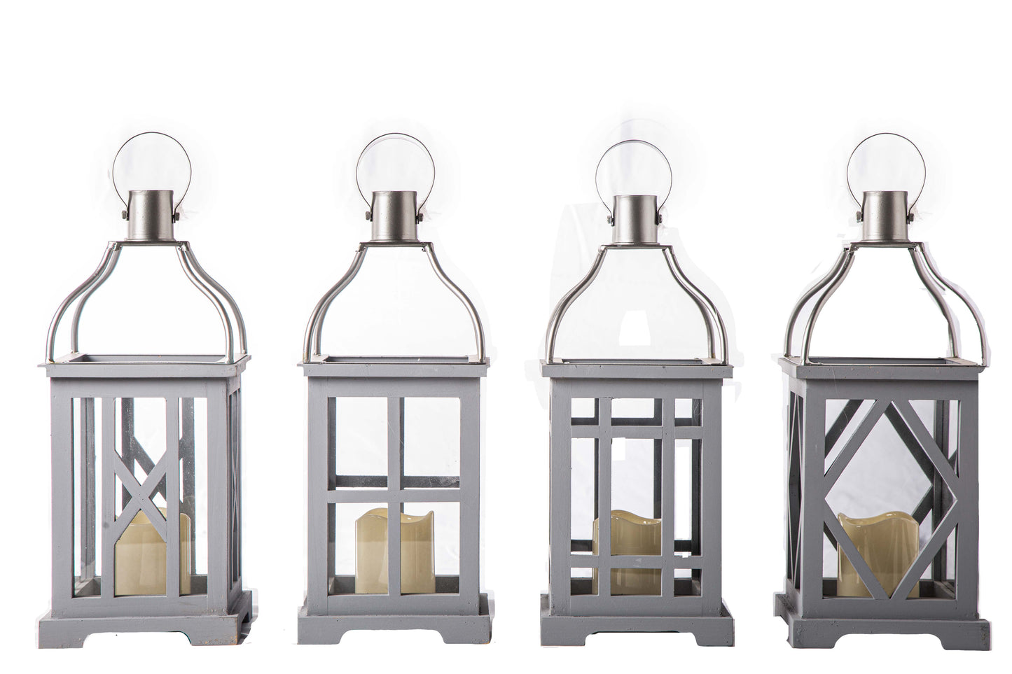 Wood Square Lantern Natural Finish