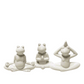 Ethelyn Ceramic Meditating Frog Figurines in Yoga Poses Set (Set of 3)