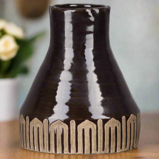 Ciro Tribal Band Ceramic Vase
