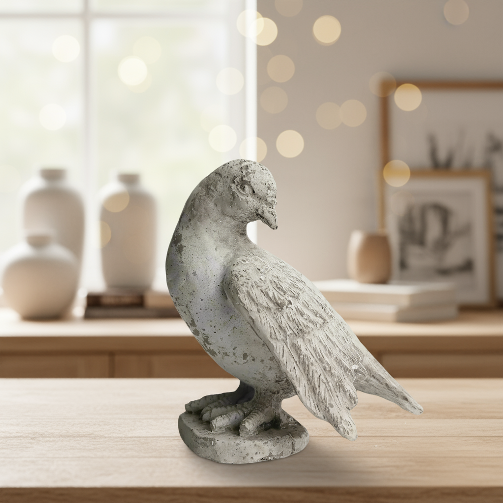 Camz Standing Cement Bird Figurine
