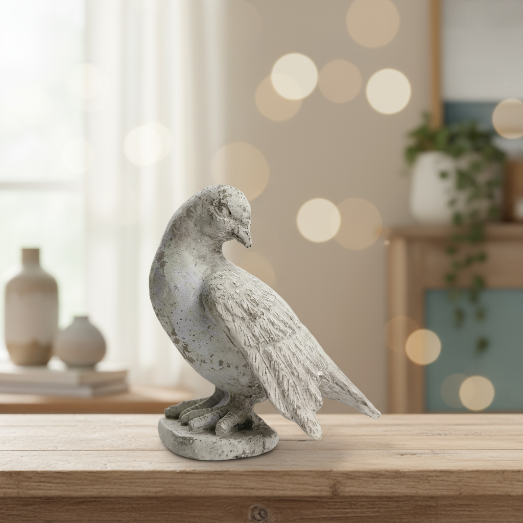 Camz Standing Cement Bird Figurine