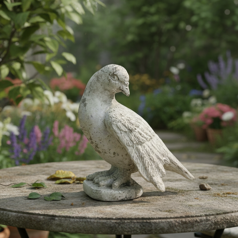 Camz Standing Cement Bird Figurine