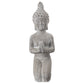 Cement Kneeling Buddha Figurine Washed Finish