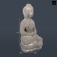 Cement Sitting Buddha Finish Gray 12.00"H