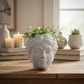 Virlen Cement Roman Lady Head Pot