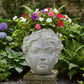 Virlen Cement Roman Lady Head Pot