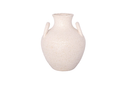 Ceramic Amphora Vase Finish Ivory