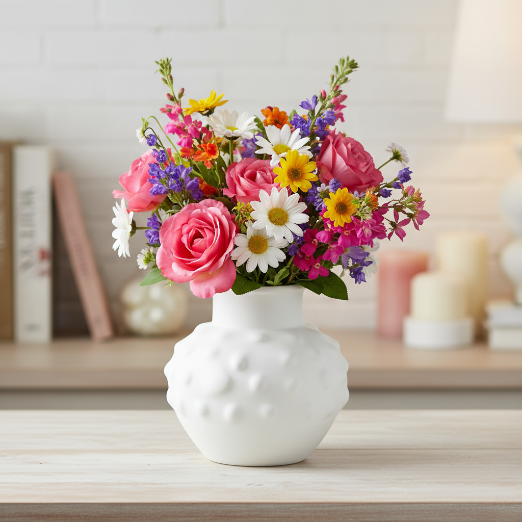 Ginny Ceramic Round Vase