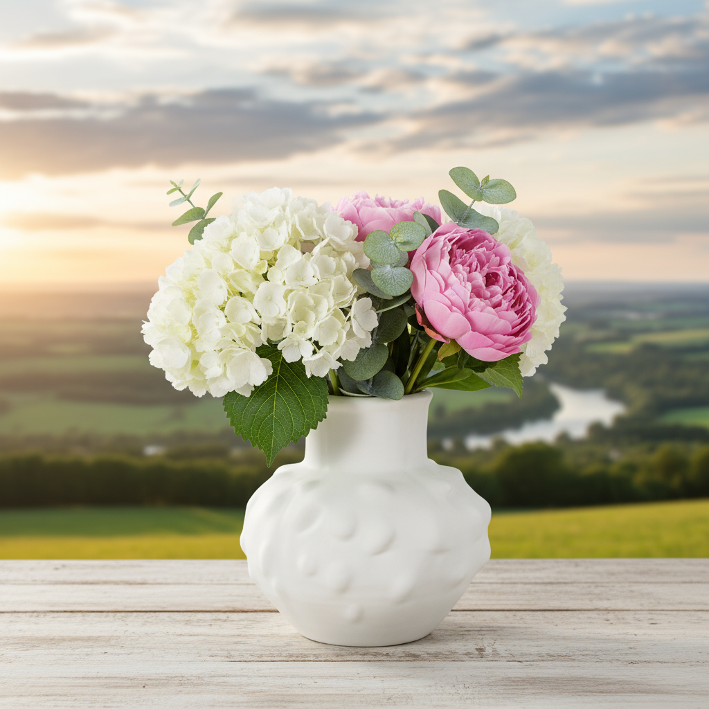 Ginny Ceramic Round Vase