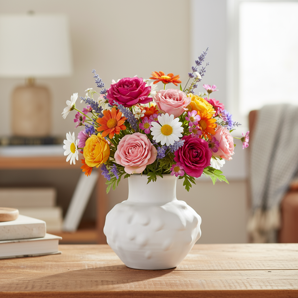 Ginny Ceramic Round Vase