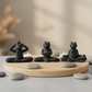 Lettie Cement Meditating Frog Figurines (Set of 3)