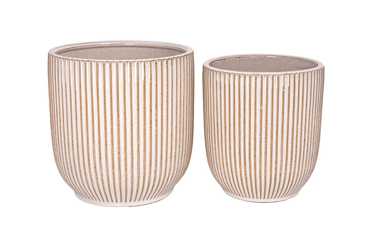 Sloane R Pottery Sloane Ceramic Planter Set (Set of 2) – Urban Trends Collection