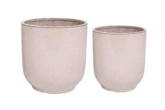 Ceramic Planter Set of Two Gray