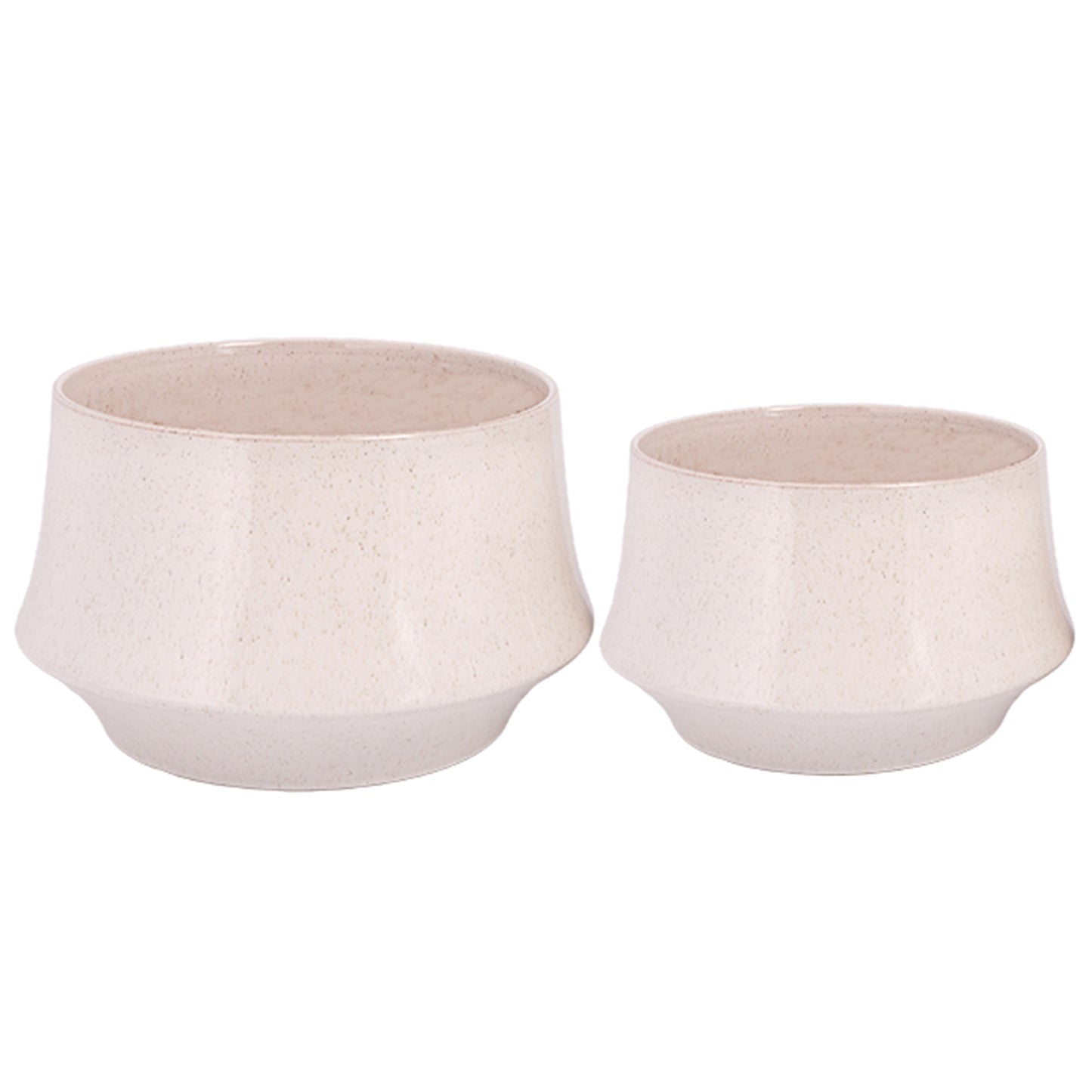 Rivana White Ceramic Planter Set (Set of 2)