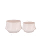 Rivana White Ceramic Planter Set (Set of 2)