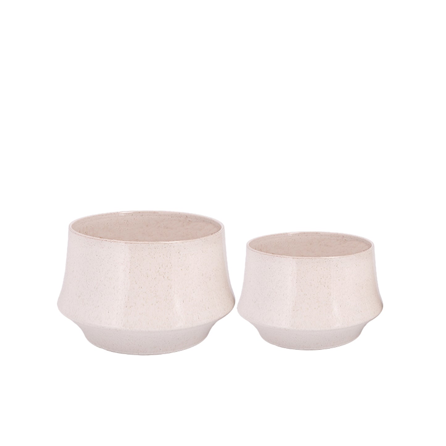 Rivana White Ceramic Planter Set (Set of 2)