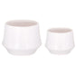 Rivana White Ceramic Planter Set (Set of 2)