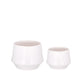 Rivana White Ceramic Planter Set (Set of 2)