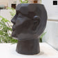 Ceramic Man's Head Pot Matte Finish