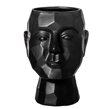 Bailey Cubic Pattern Ceramic Head Pot