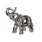 Ceramic Standing Elephant Figurine Chrome Finish
