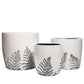 Priscilla Ceramic Round Planter Set (Set of 3)