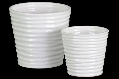 Ceramic Pot Gloss Finish-6"H