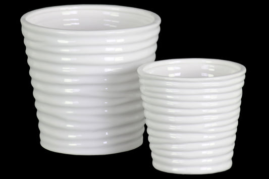 Ceramic Pot Gloss Finish-6"H