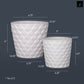 Ceramic Round Pot Matte Finish White-6.00"H -204