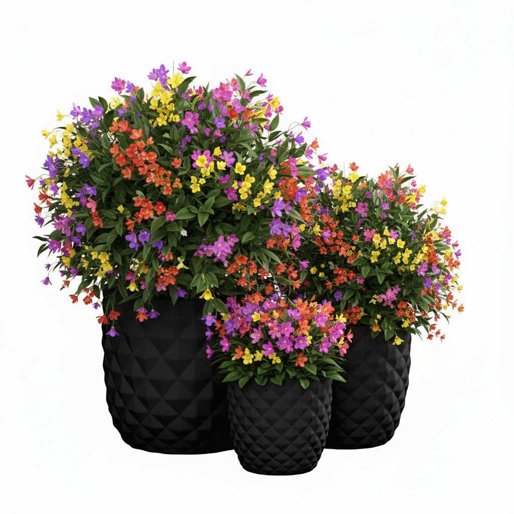 Tizze Diamond Planter Set (Set of 3)
