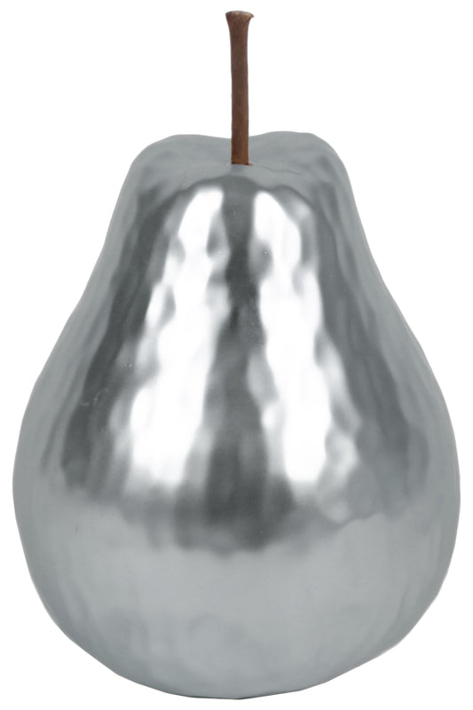 Ceramic Pear Figurine Hammered Matte Finish