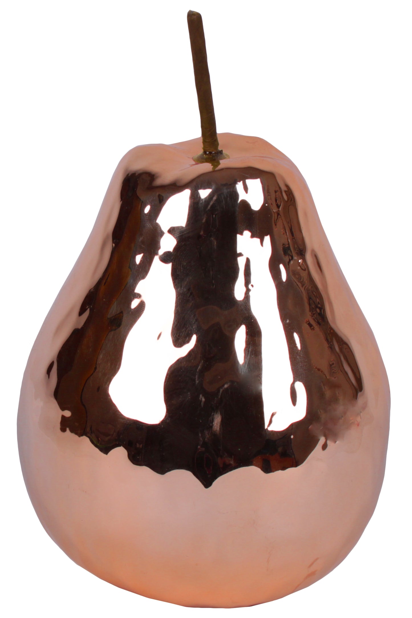 Ceramic Pear Figurine Hammered Matte Finish