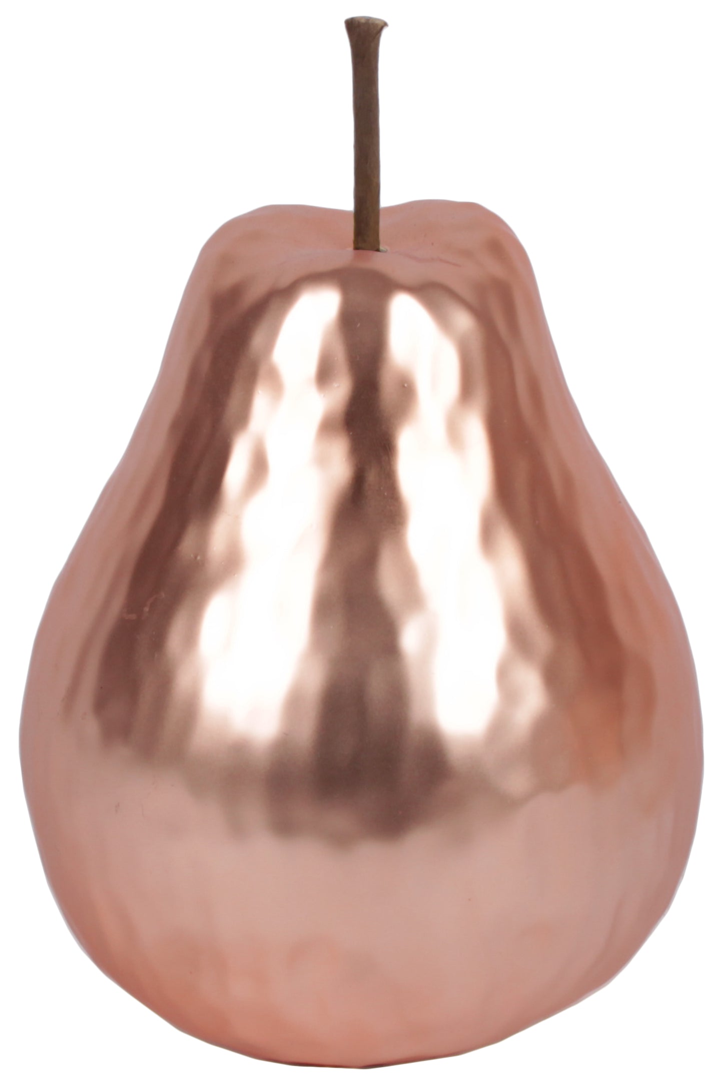 Ceramic Pear Figurine Hammered Matte Finish